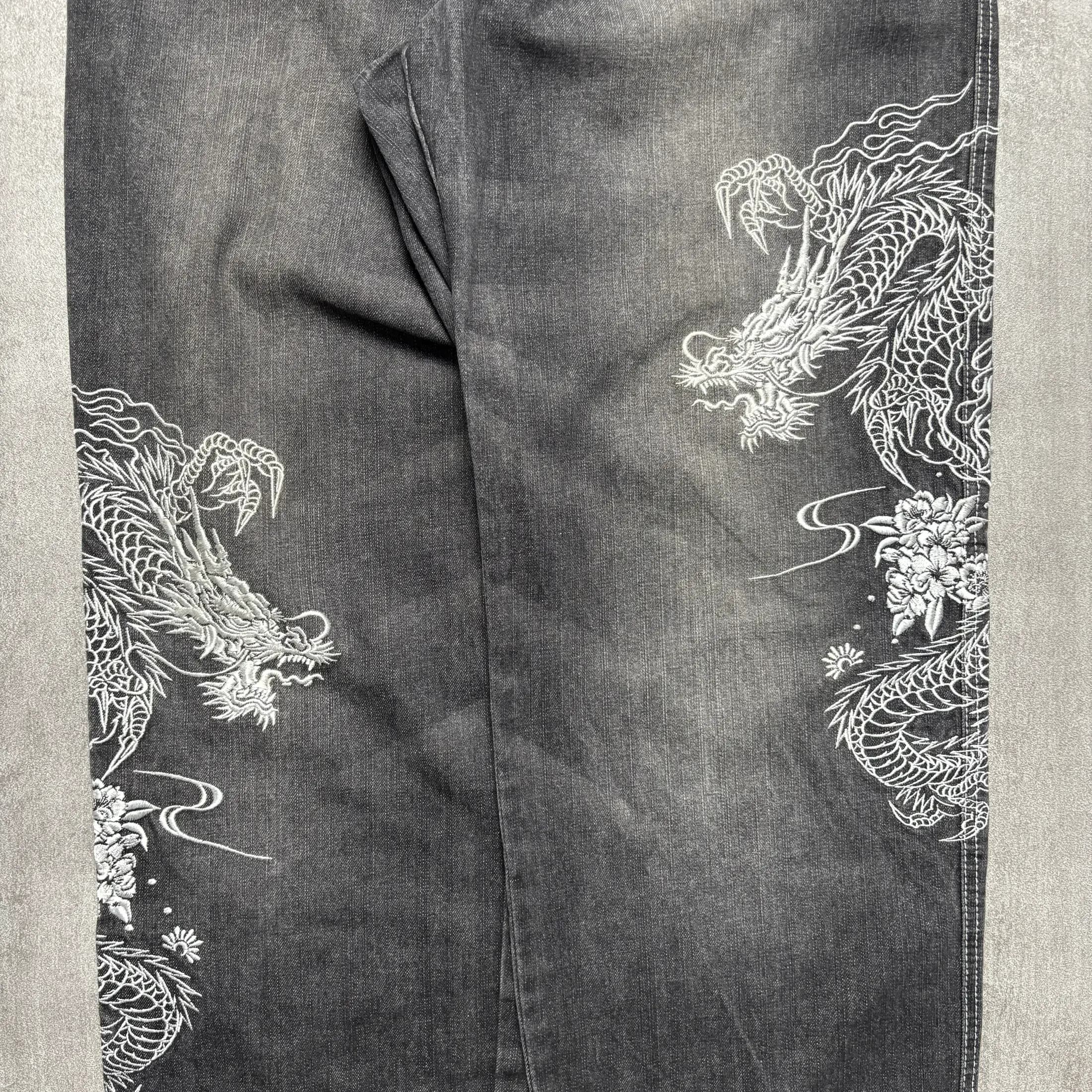 DOG TOWN EMBROIDERY DRAGON DOUBLE SIDE JEANS detail view