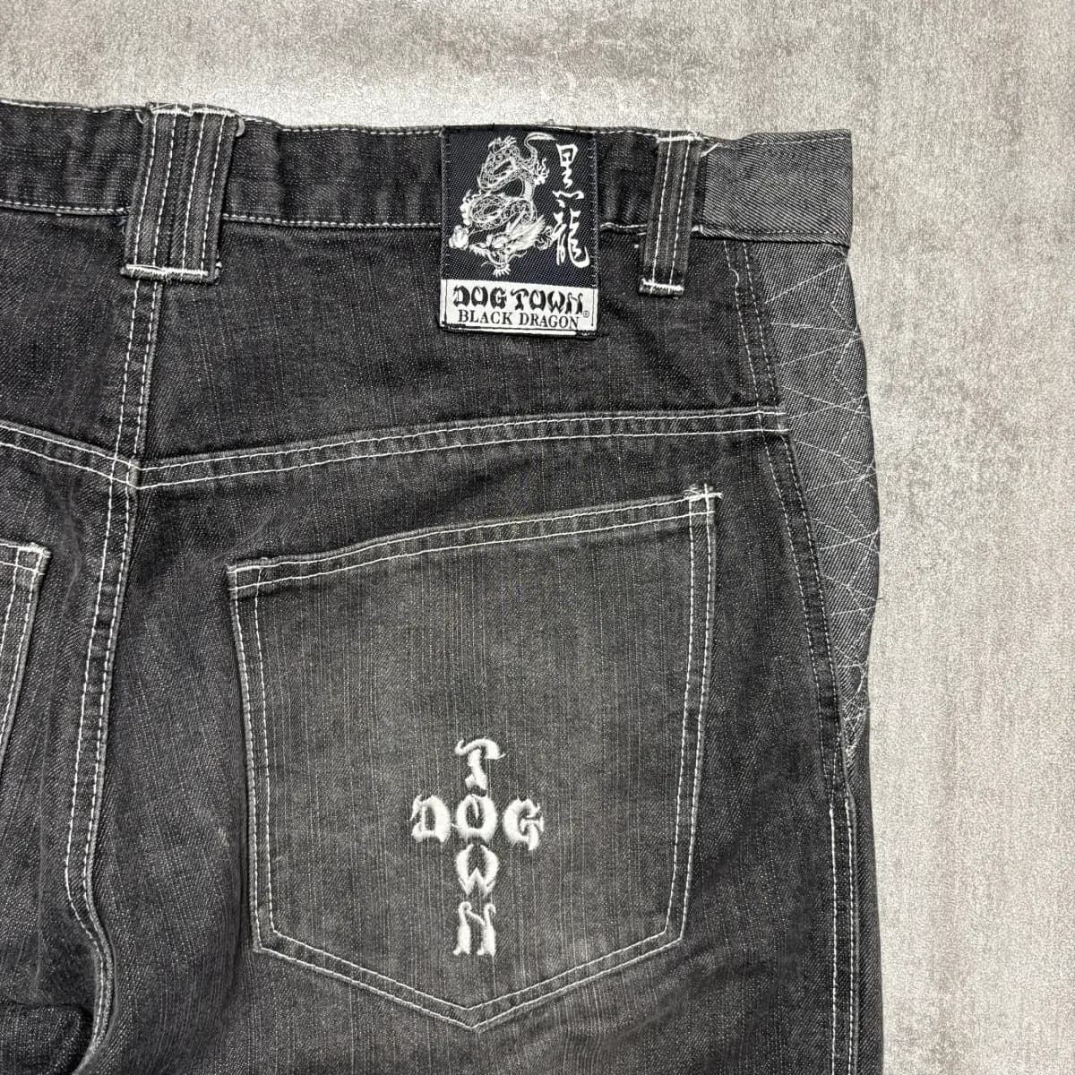 DOG TOWN EMBROIDERY DRAGON DOUBLE SIDE JEANS 8