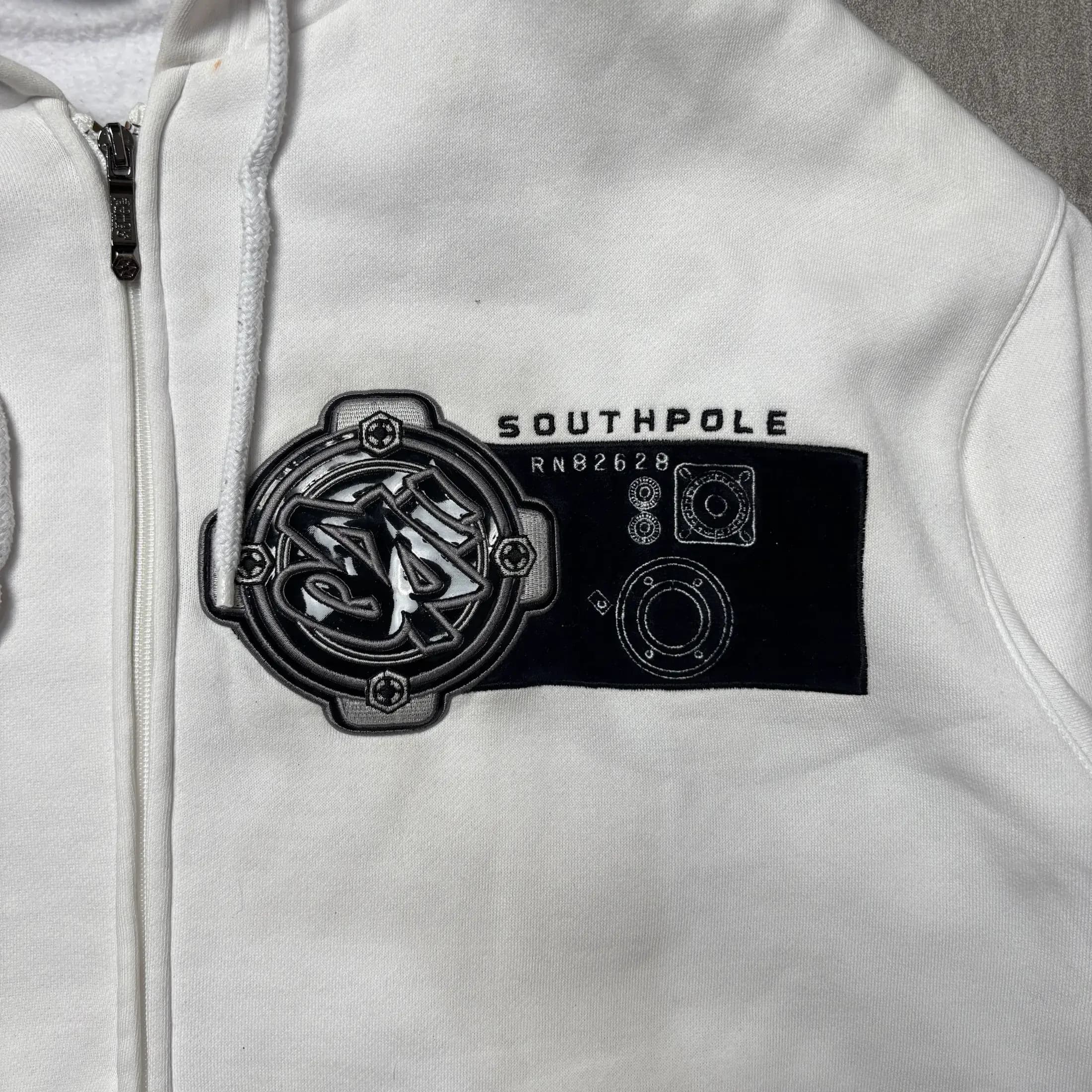 RARE SOUTHPOLE BBOY WHITE ZIPPER HOODIE 4