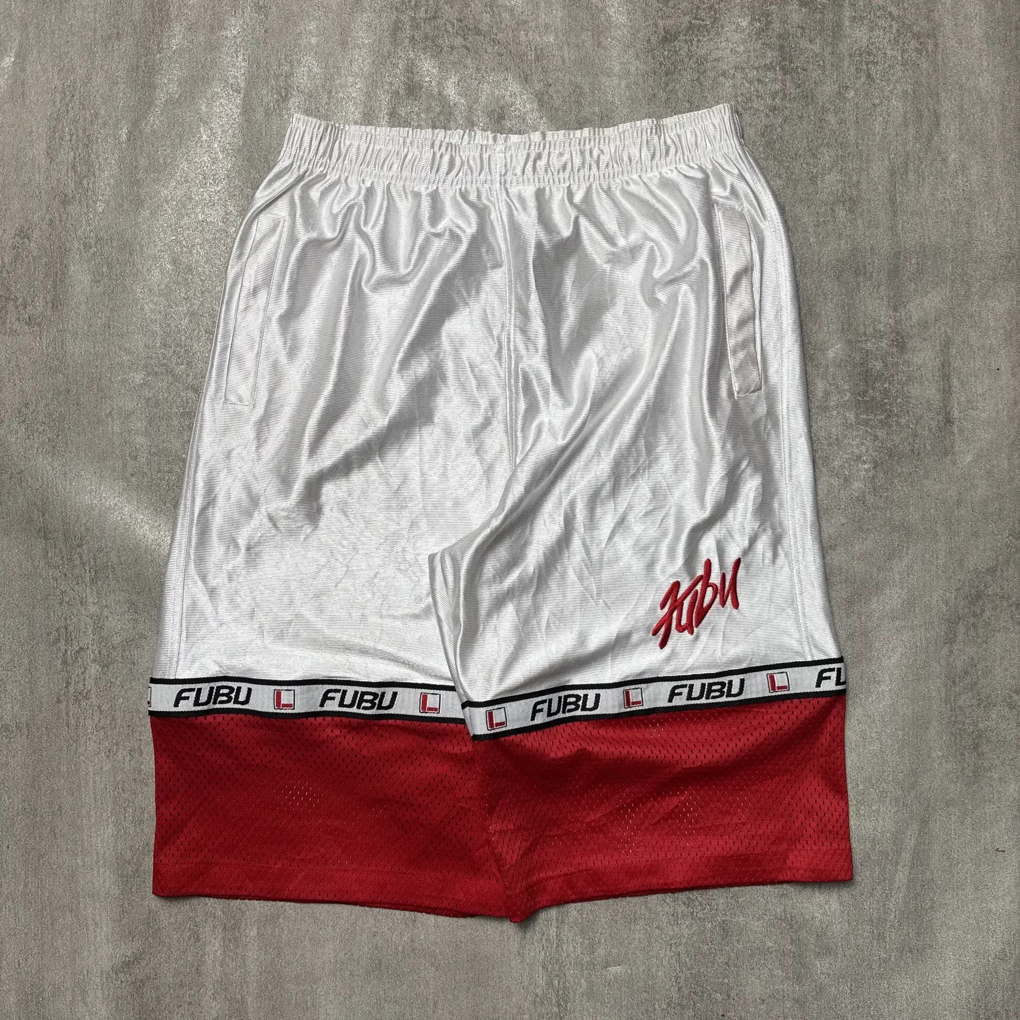 FUBU SHORT PANTS WHITE RED