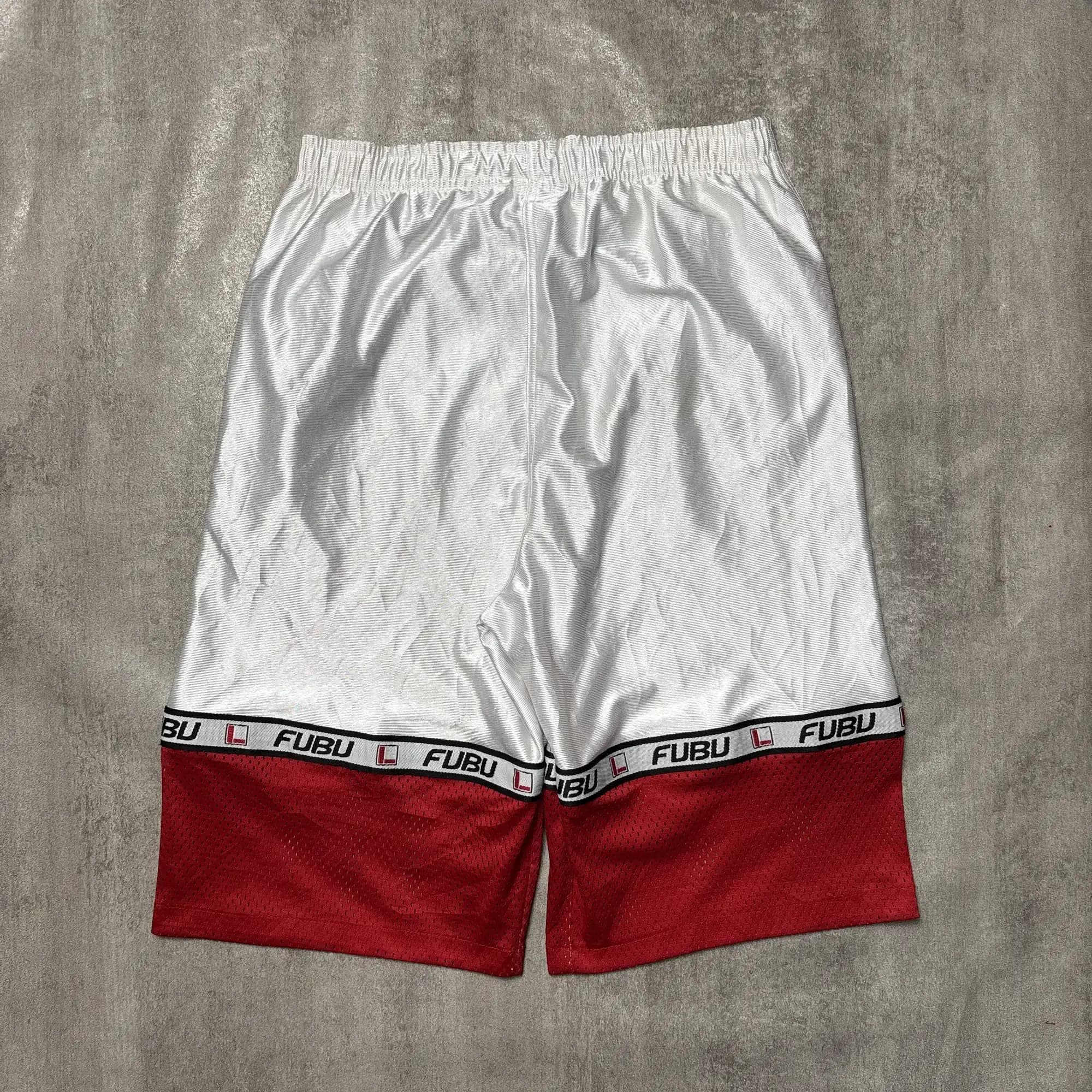 FUBU SHORT PANTS WHITE RED detail view