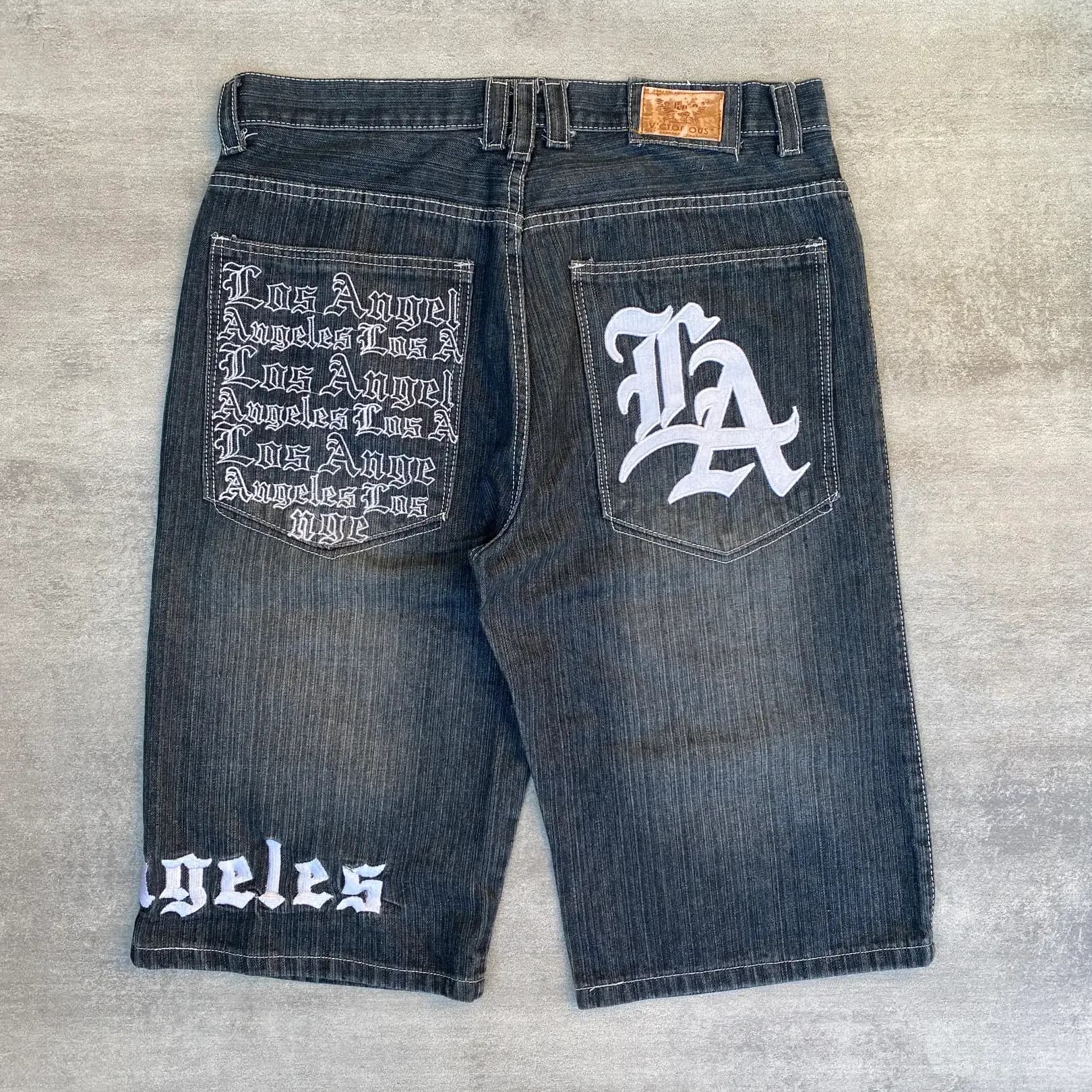 RARE VICTORIOUS LOS ANGELES EMBROIDERY JORTS