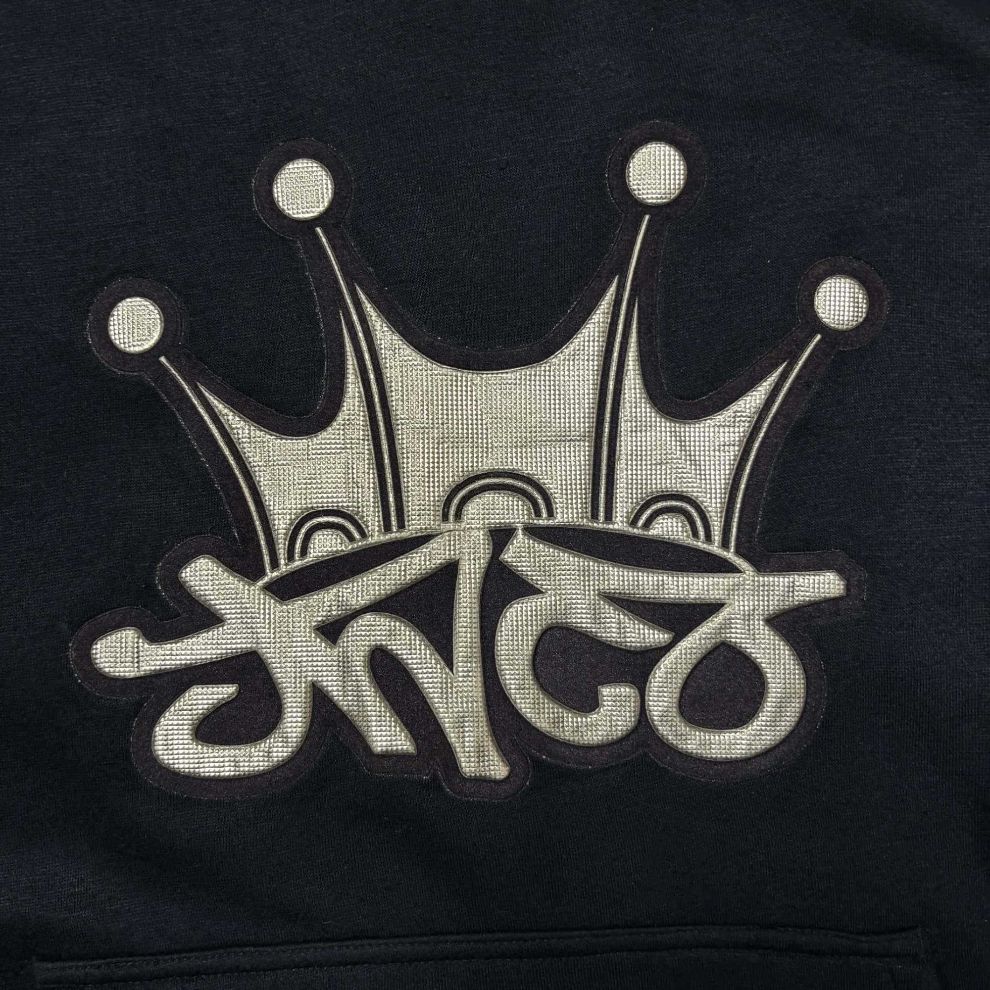 RARE JNCO CROWN HOODIE NAVY detail view