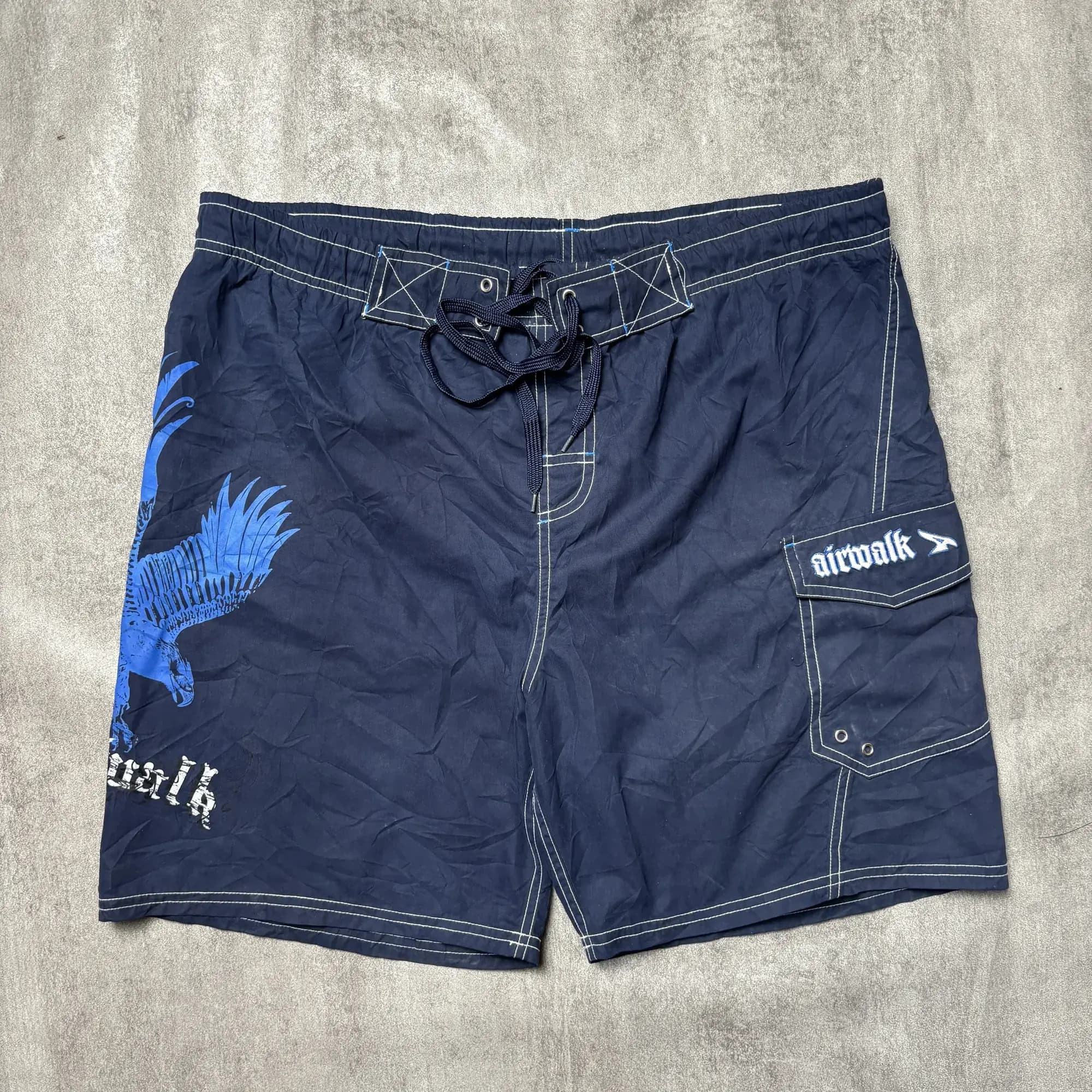 AIRWALK EAGLE ART BOARDSHORT BLUE