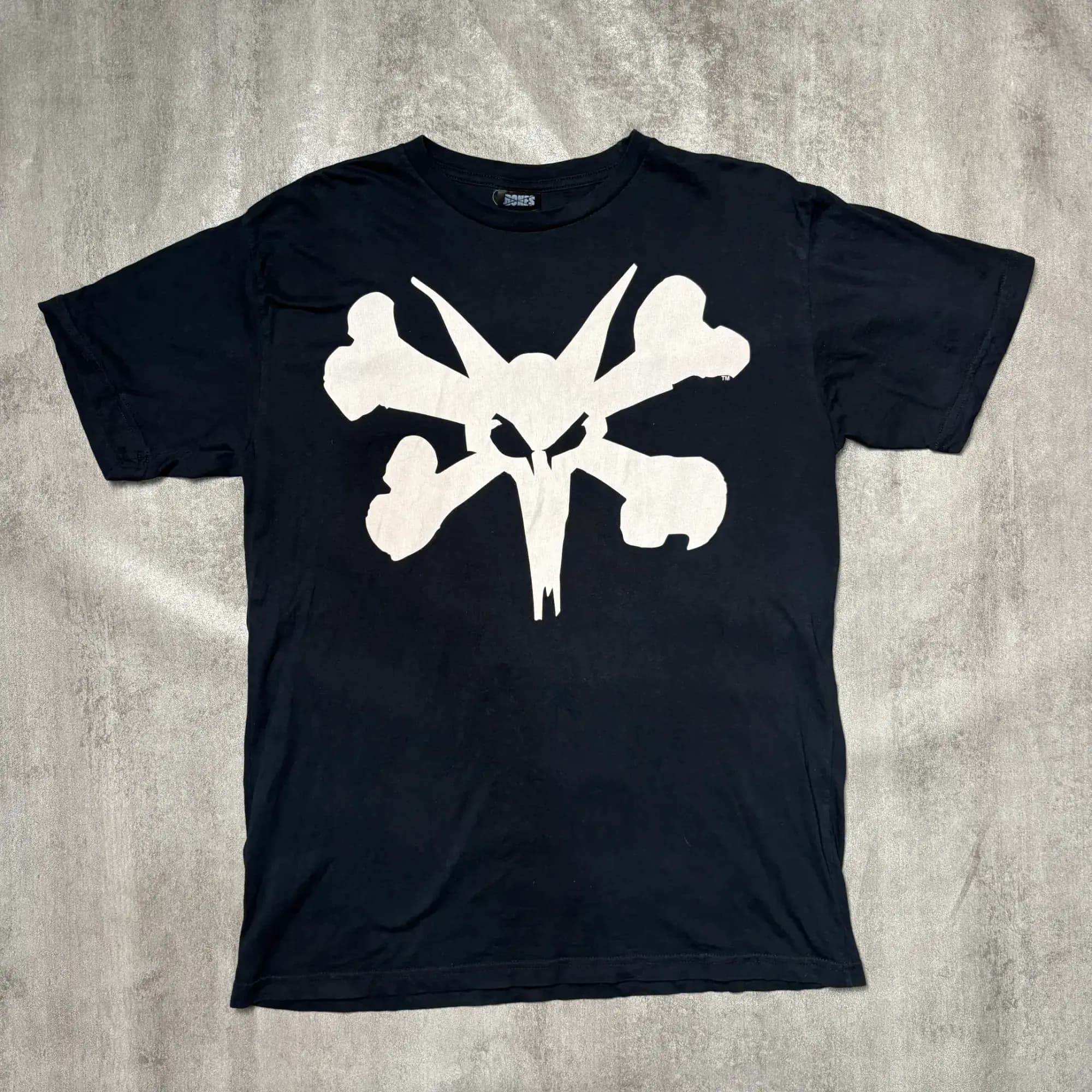 BONES SKULL SKATE TEES BLACK