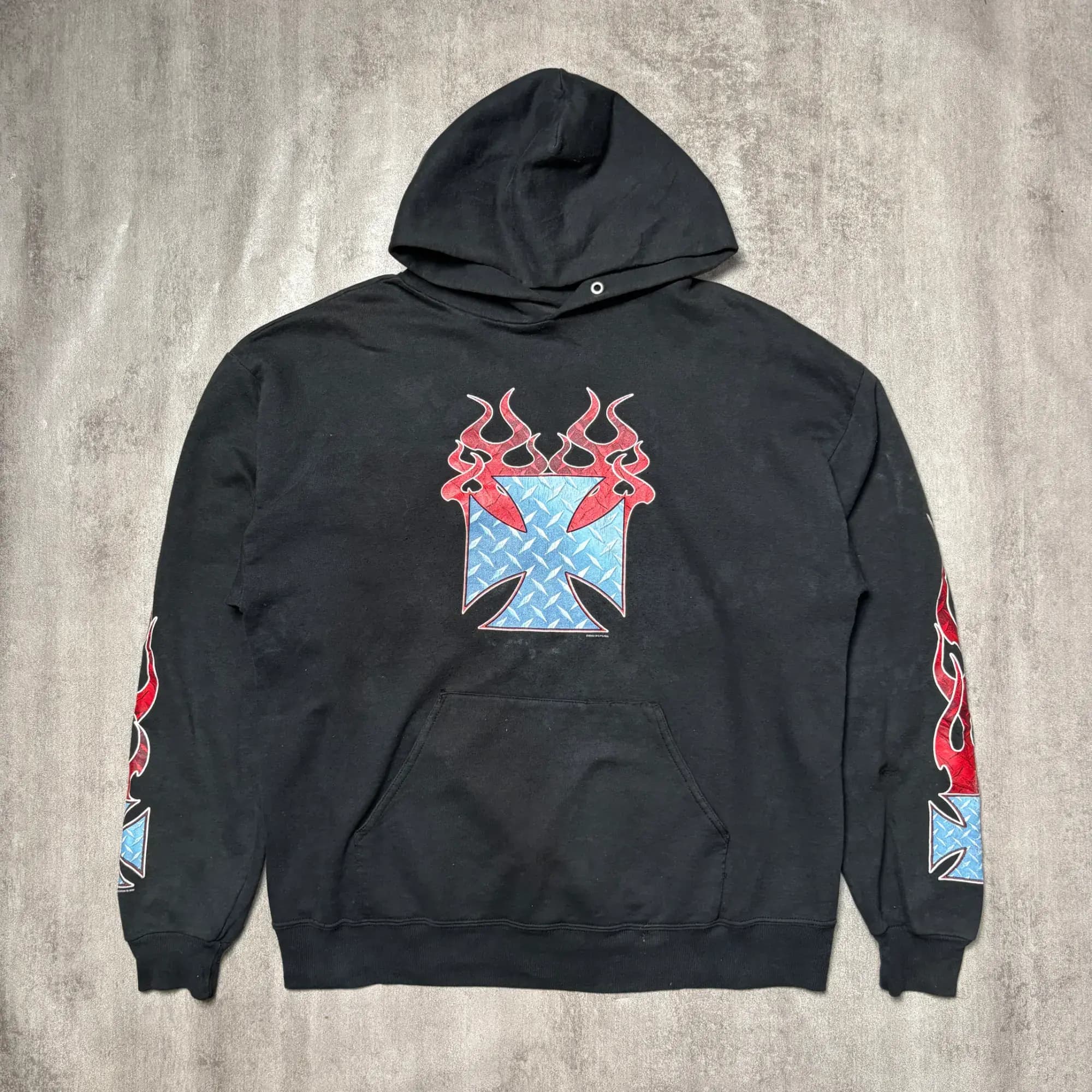 CHOPPER DESIGN FLAME HOODIE