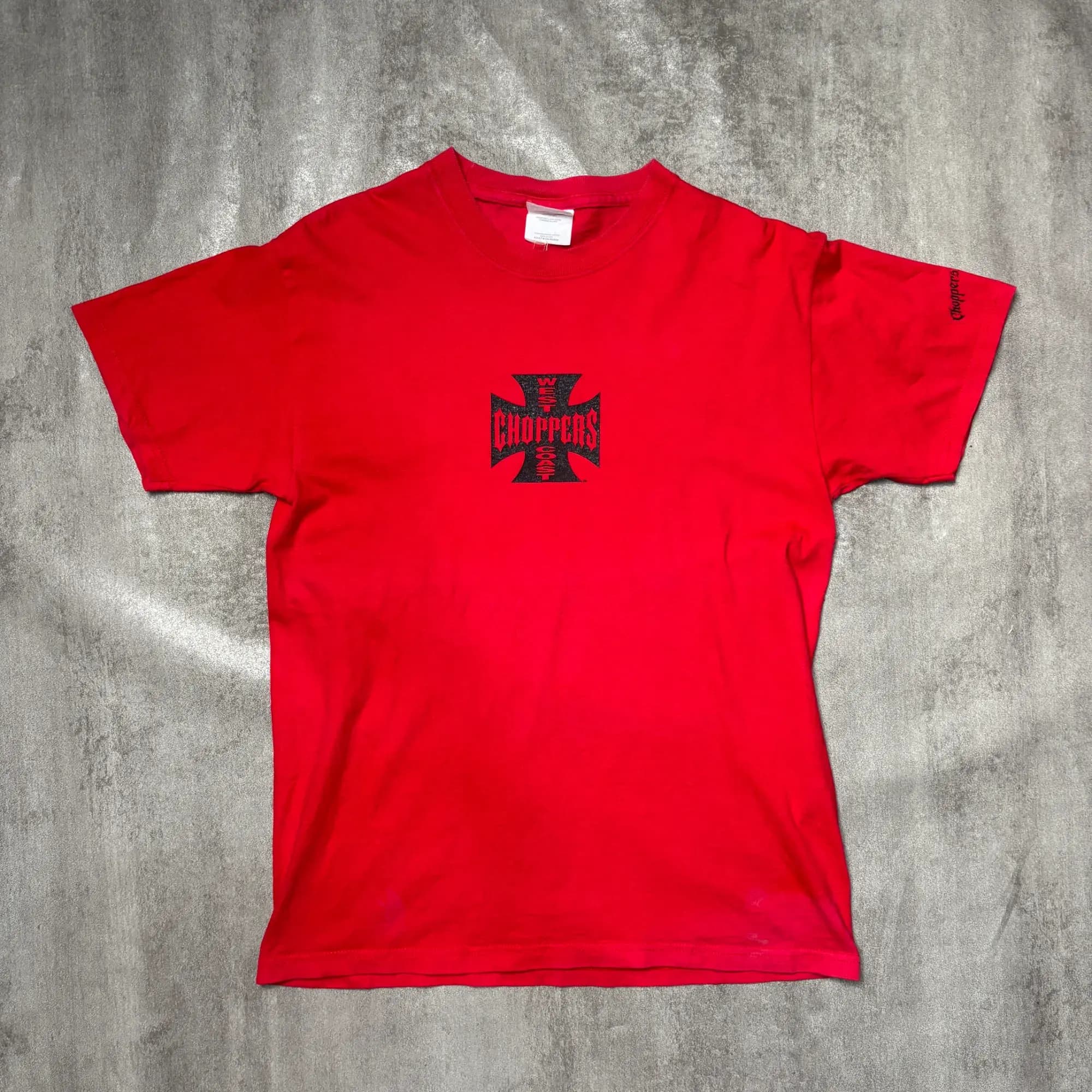 WEST COAST CHOPPER CASH ONLY F**K YOU TEES RED
