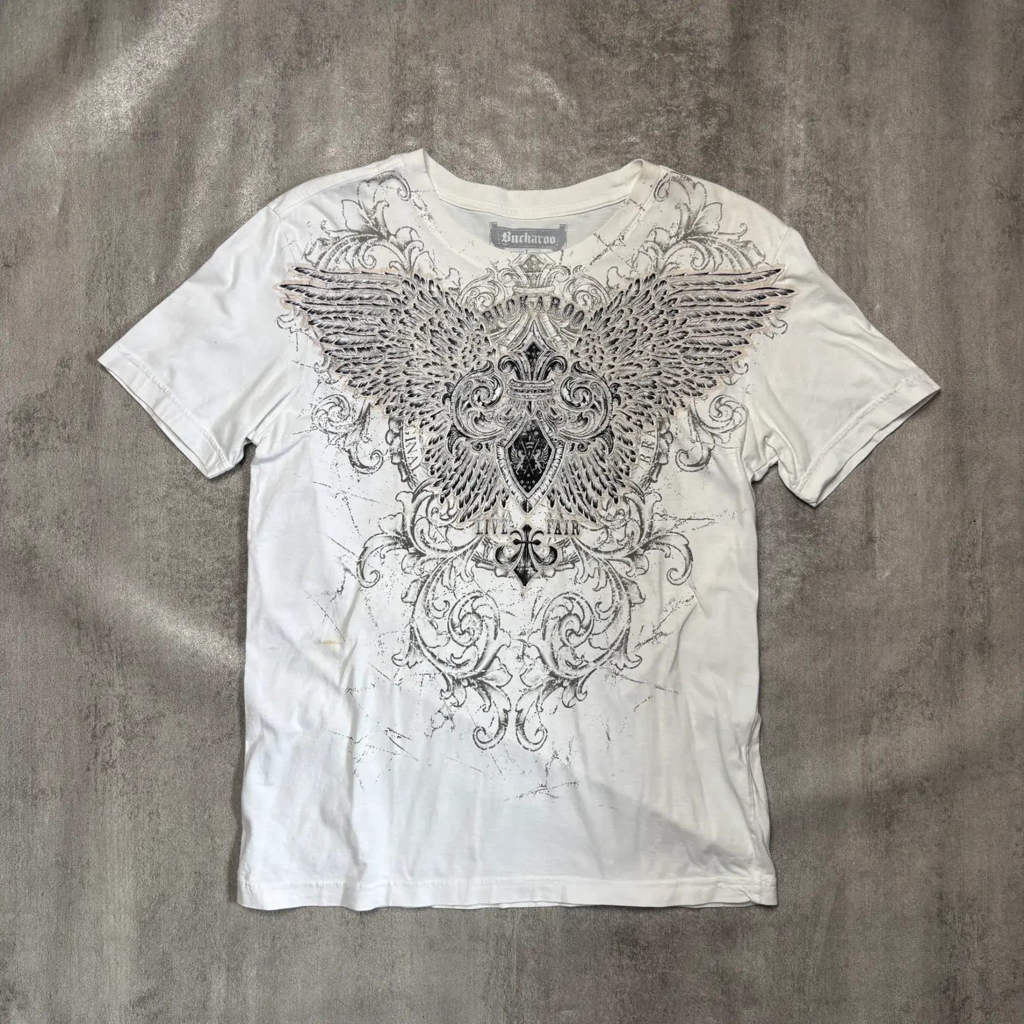 Y2K BUCKAROO GRAPHIC WHITE TEES