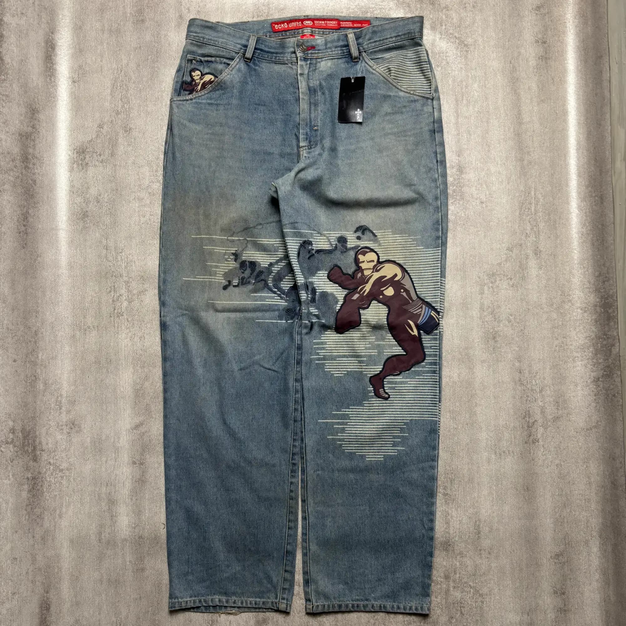 RARE ECKO AVENGER IRON MAN DENIM PANTS